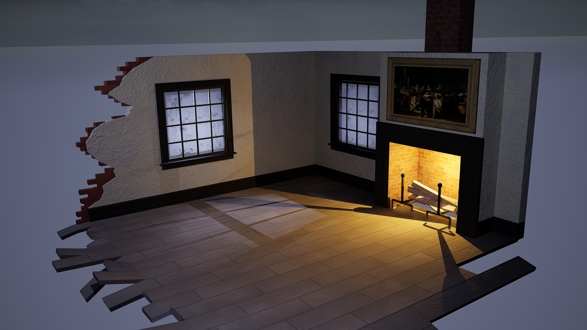 Empty Room Render for Lighting