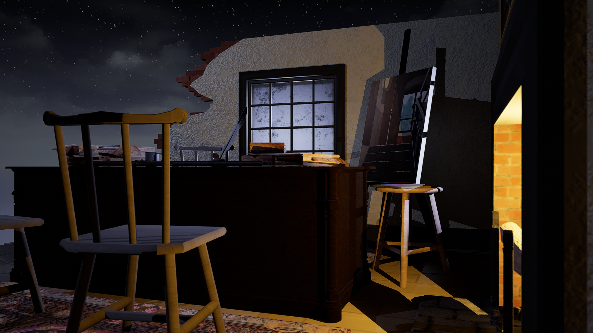 Night time render